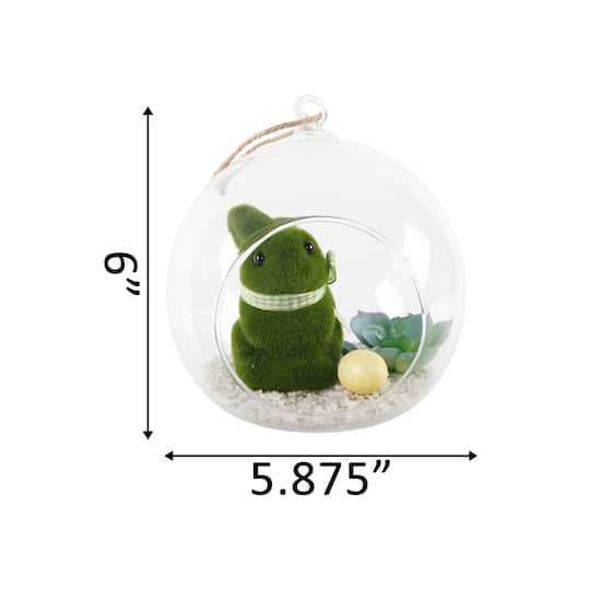 Flora Bunda® 6" Easter Bunny Glass Terrarium